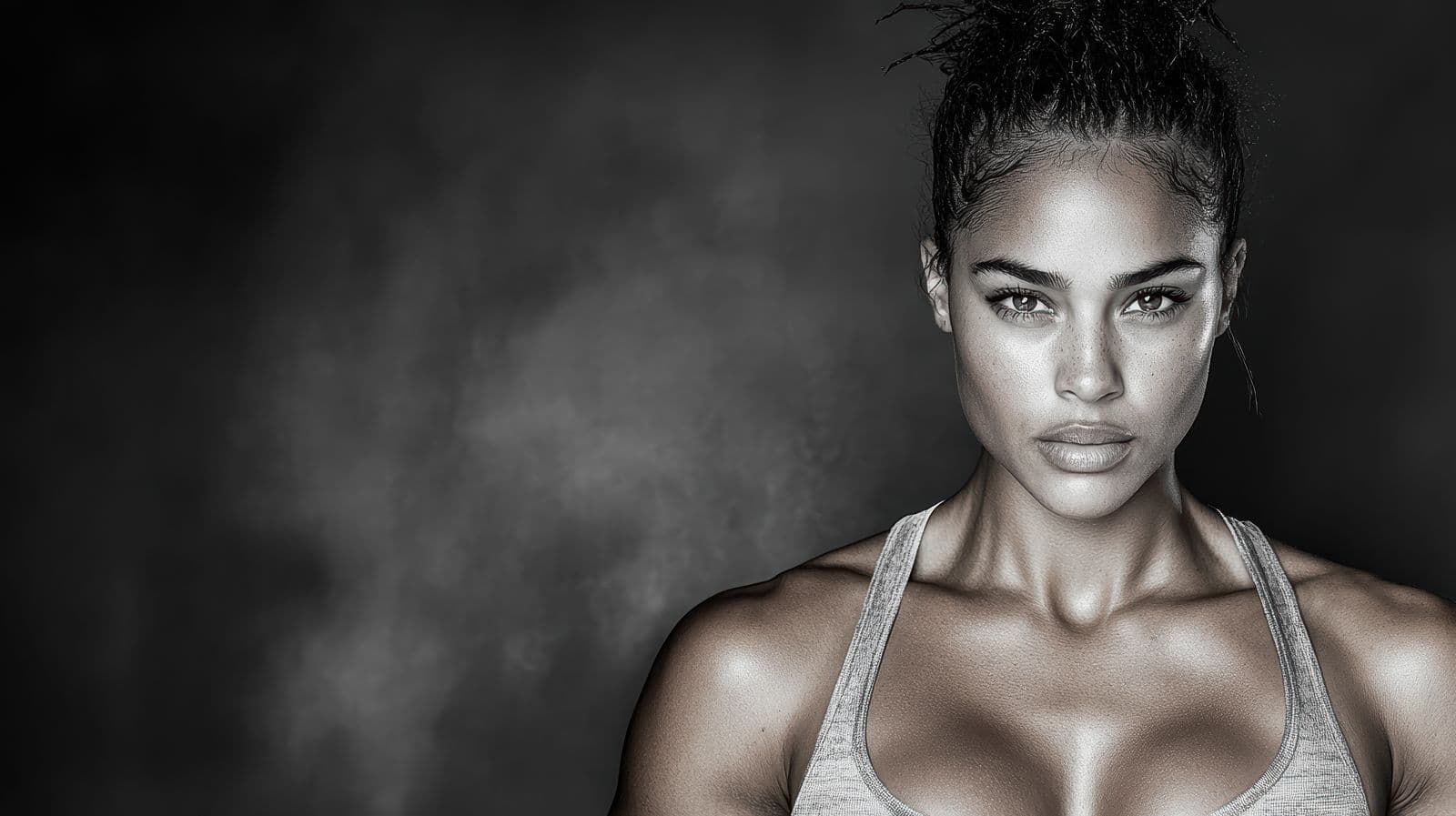Athletic woman performance training