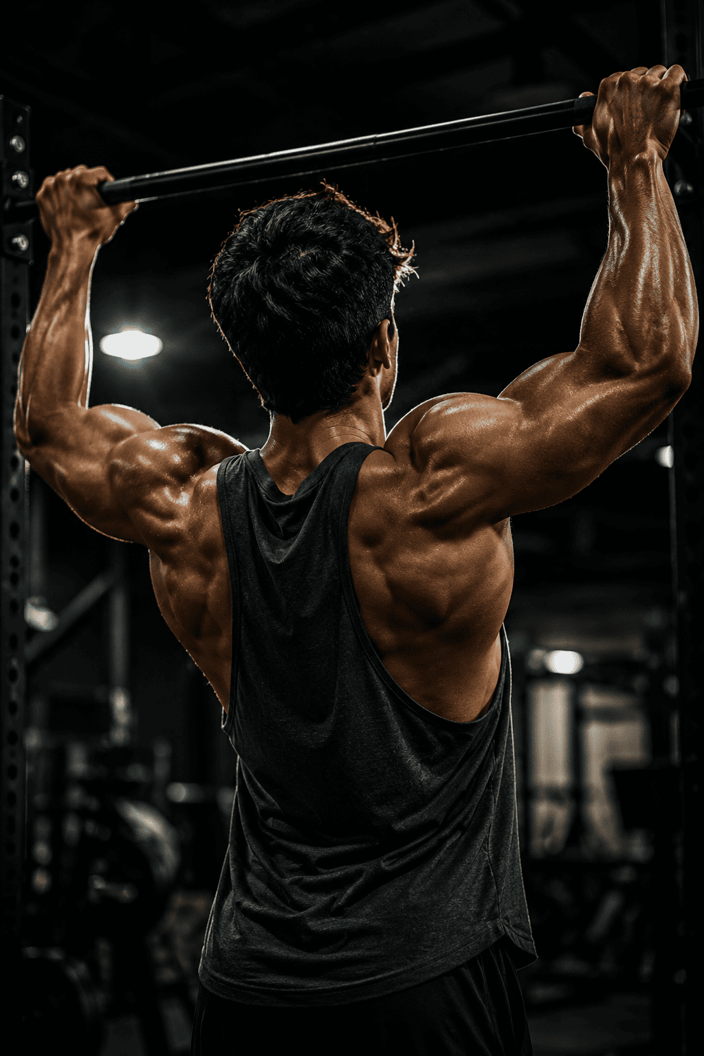 Athlete training in the gym