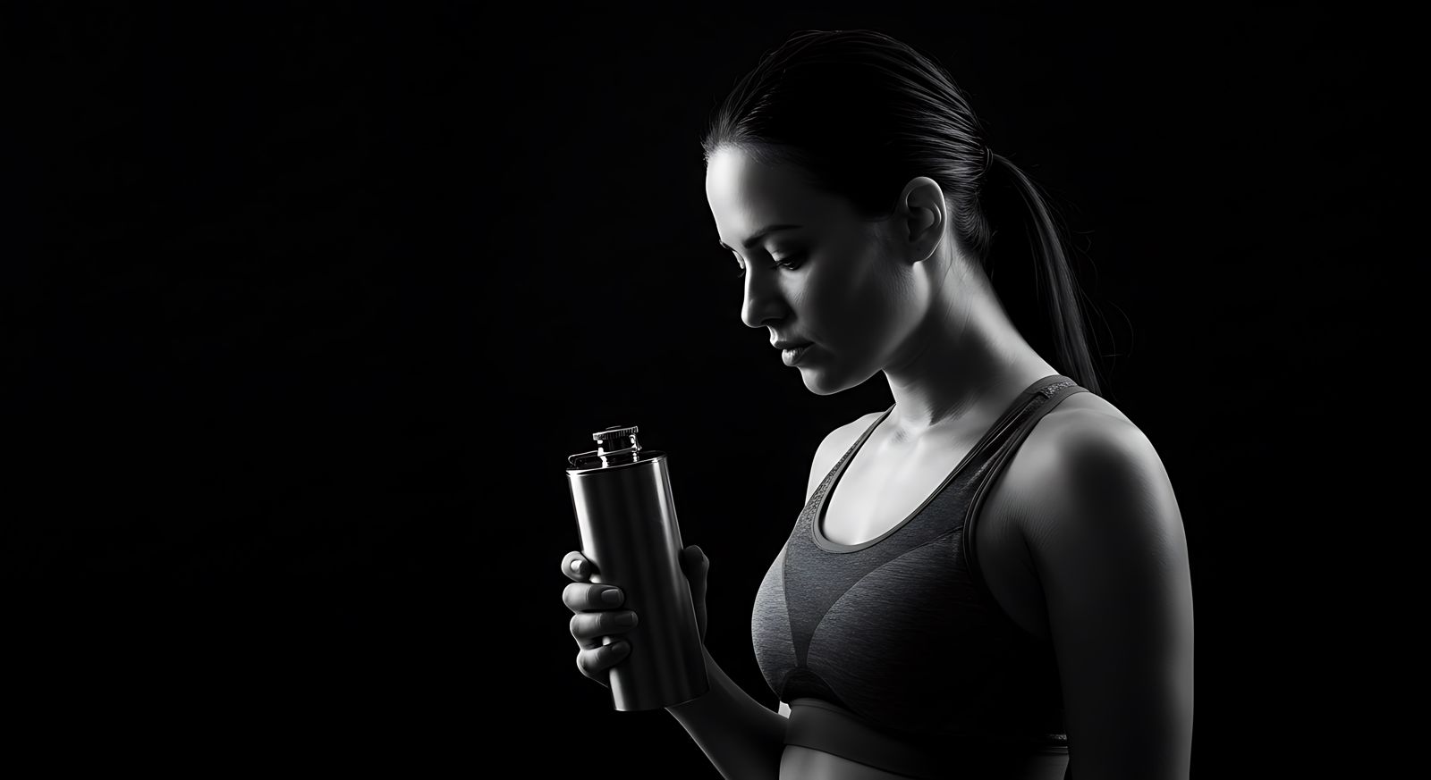 Athlete training triceps in the gym